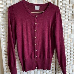 Burgundy cardigan